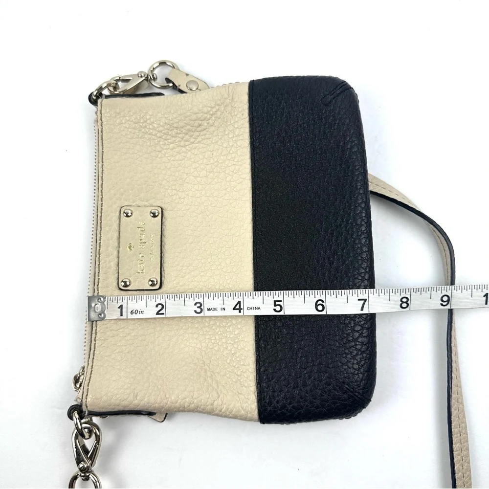 Kate Spade New York Grove Park Crossbody Bag Black Tan Leather‎ Handbag